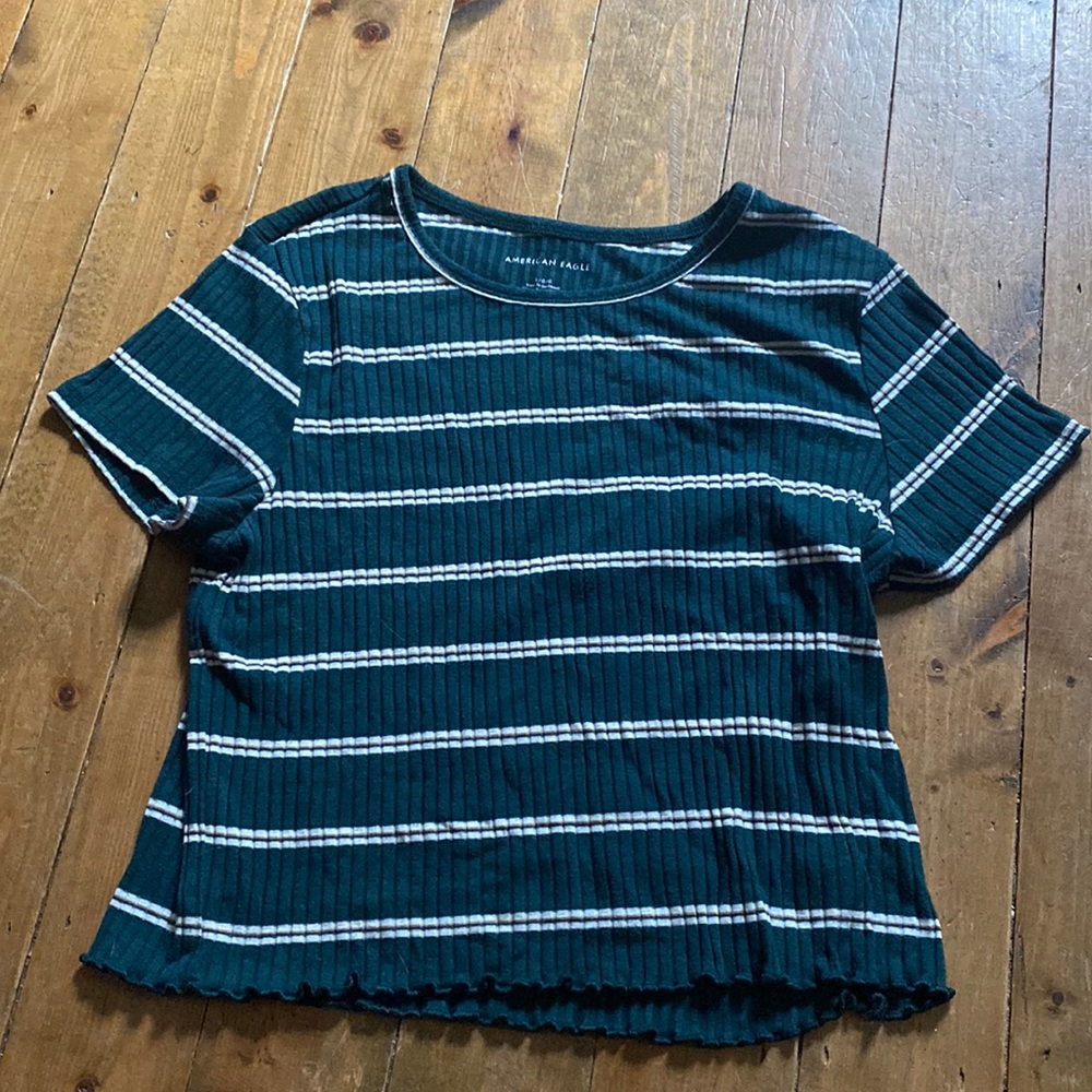 American Eagle green crop top size L